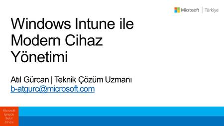 Windows Intune ile Modern Cihaz Yönetimi