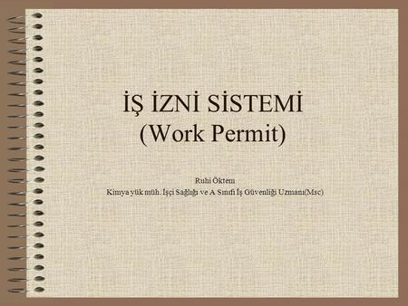 İŞ İZNİ SİSTEMİ (Work Permit)