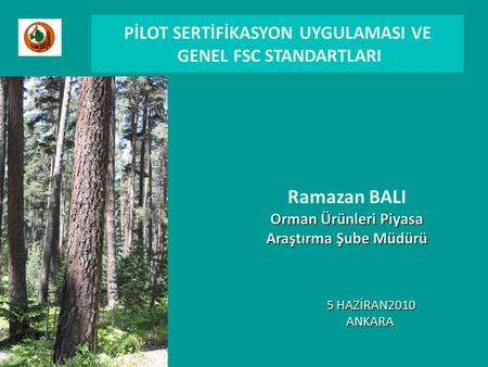 PİLOT SERTİFİKASYON UYGULAMASI VE GENEL FSC STANDARTLARI