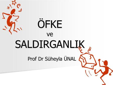 ÖFKE ve SALDIRGANLIK Prof Dr Süheyla ÜNAL.