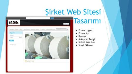 Şirket Web Sitesi Tasarımı