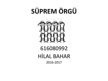 SÜPREM ÖRGÜ Ç..LBLBÇ 616080992 HİLAL BAHAR 2016-2017.