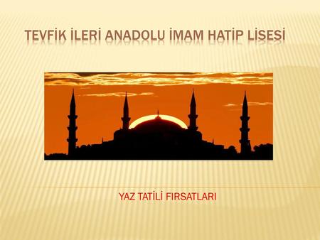 TEVFİK İLERİ ANADOLU İMAM HATİP LİSESİ