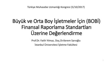Türkiye Muhasebe Uzmanlığı Kongresi (5/10/2017)