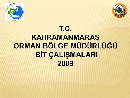 T.C. KAHRAMANMARAŞ ORMAN BÖLGE MÜDÜRLÜĞÜ BİT ÇALIŞMALARI 2009.