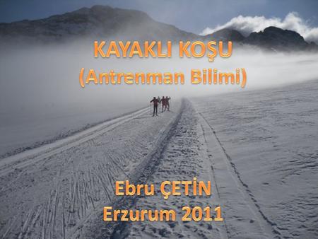 KAYAKLI KOŞU (Antrenman Bilimi) Ebru ÇETİN Erzurum 2011.