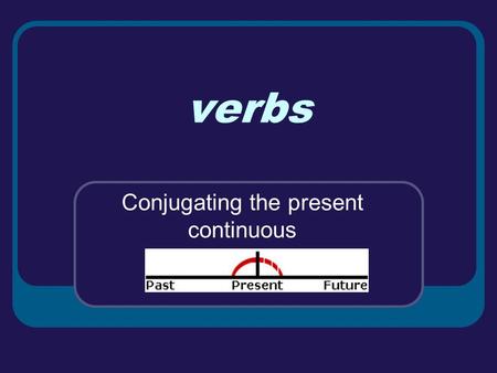 Conjugating the present continuous