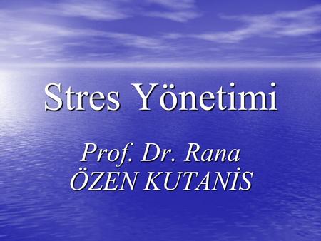 Prof. Dr. Rana ÖZEN KUTANİS