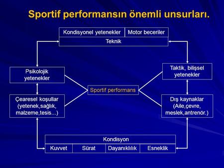 Sportif performansın önemli unsurları.