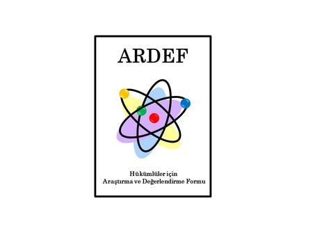 ARDEF Hükümlüler için Araştırma ve Değerlendirme Formu.