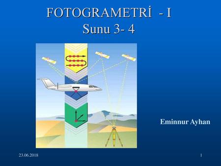 FOTOGRAMETRİ - I Sunu 3- 4 Eminnur Ayhan 23.06.2018.