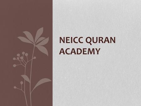 NEICC QURAN Academy.