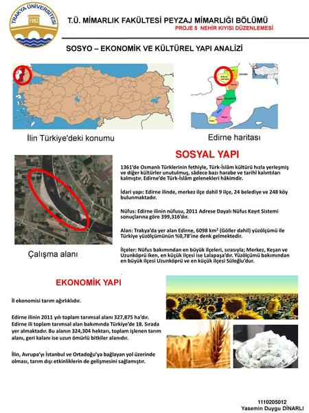 SOSYAL YAPI İlin Türkiye'deki konumu Edirne haritası Çalışma alanı