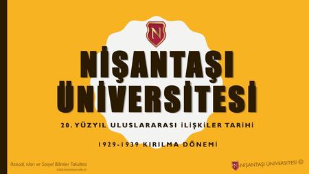 NİŞANTAŞI ÜNİVERSİTESİ