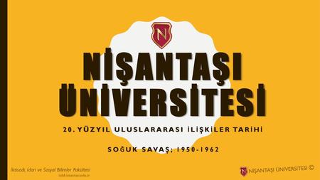 NİŞANTAŞI ÜNİVERSİTESİ