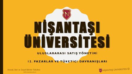 NİŞANTAŞI ÜNİVERSİTESİ