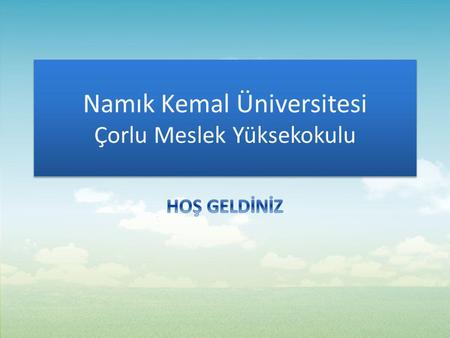 Namık Kemal Üniversitesi Çorlu Meslek Yüksekokulu