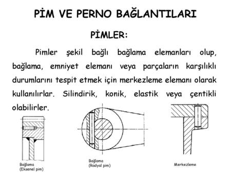 PİM VE PERNO BAĞLANTILARI