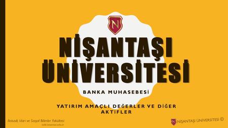 NİŞANTAŞI ÜNİVERSİTESİ