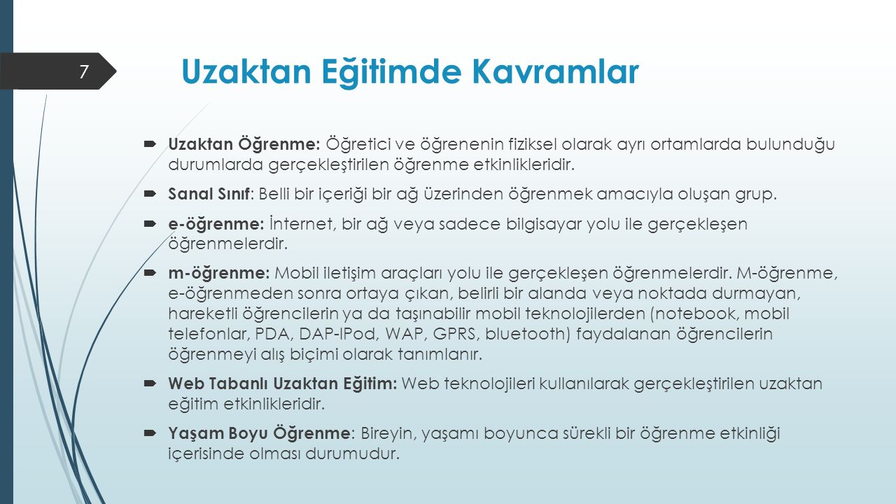 UZAKTAN EĞİTİME GİRİŞ VE KAVRAMSAL ÇERÇEVE - Ppt Indir