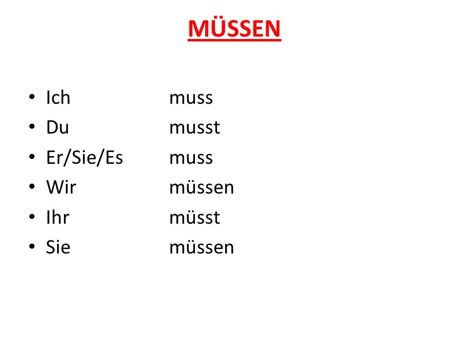 Das muss. Спряжение глагола müssen. Спряжение Mussen в немецком. Спряжение глагола Mussen в немецком языке. Глагол Мюссен в немецком языке.