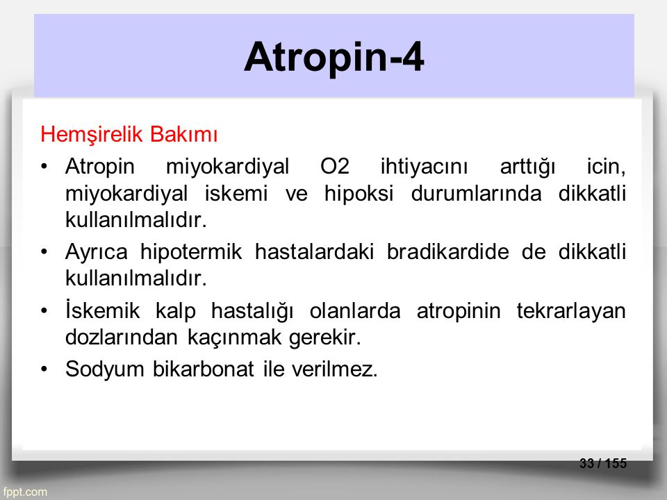 Atropin-4 Hemşirelik Bakımı