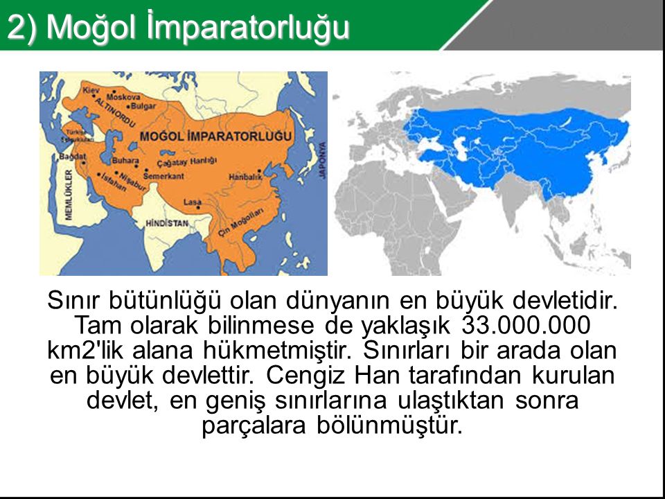 2) Moğol İmparatorluğu