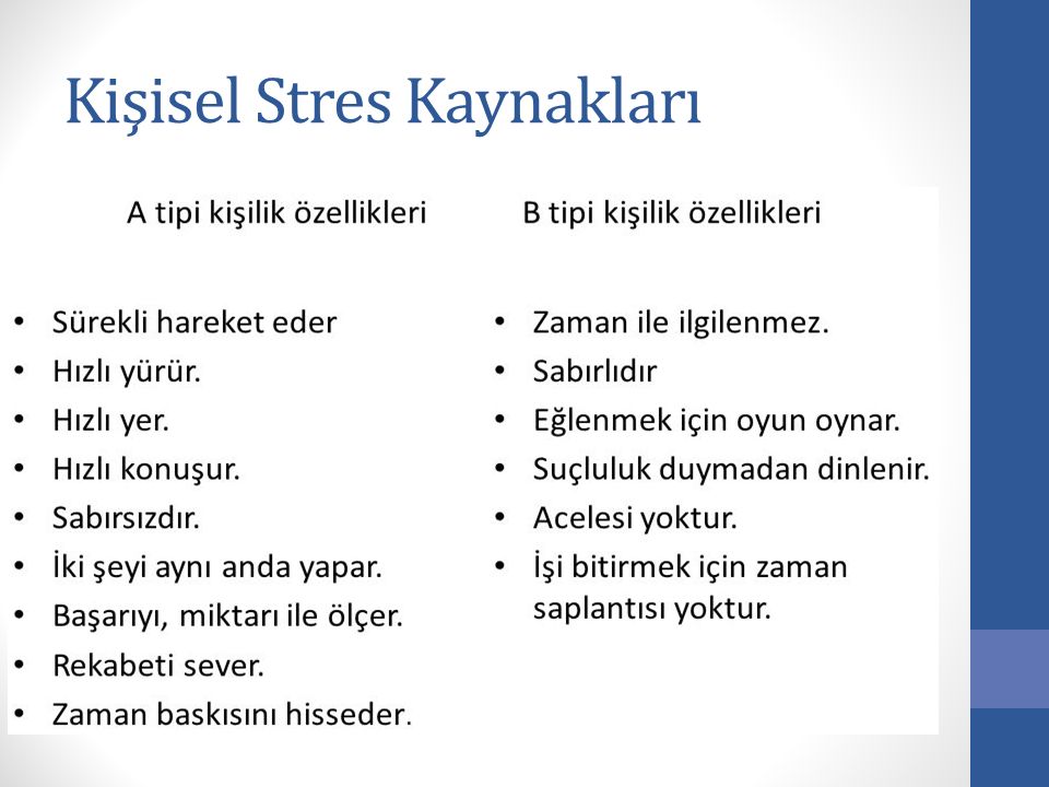 Kişisel Stres Kaynakları