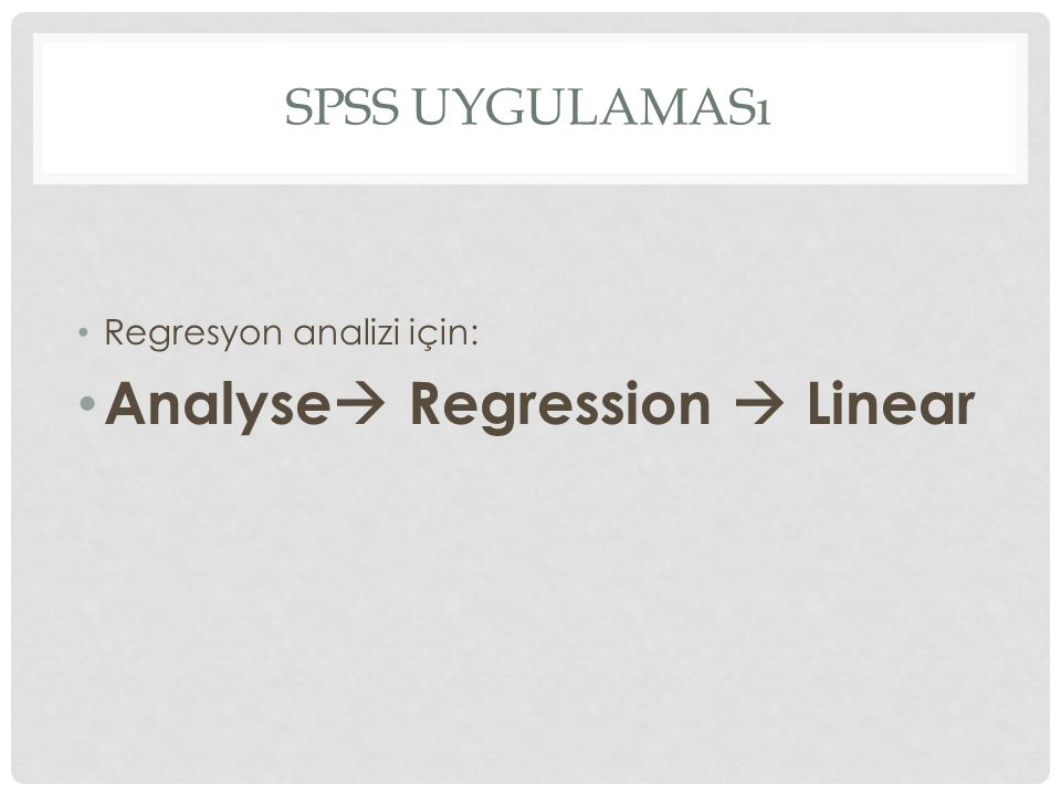 Analyse Regression  Linear