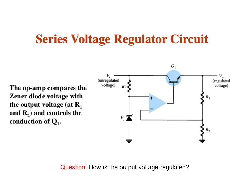 Question: How is the output voltage regulated