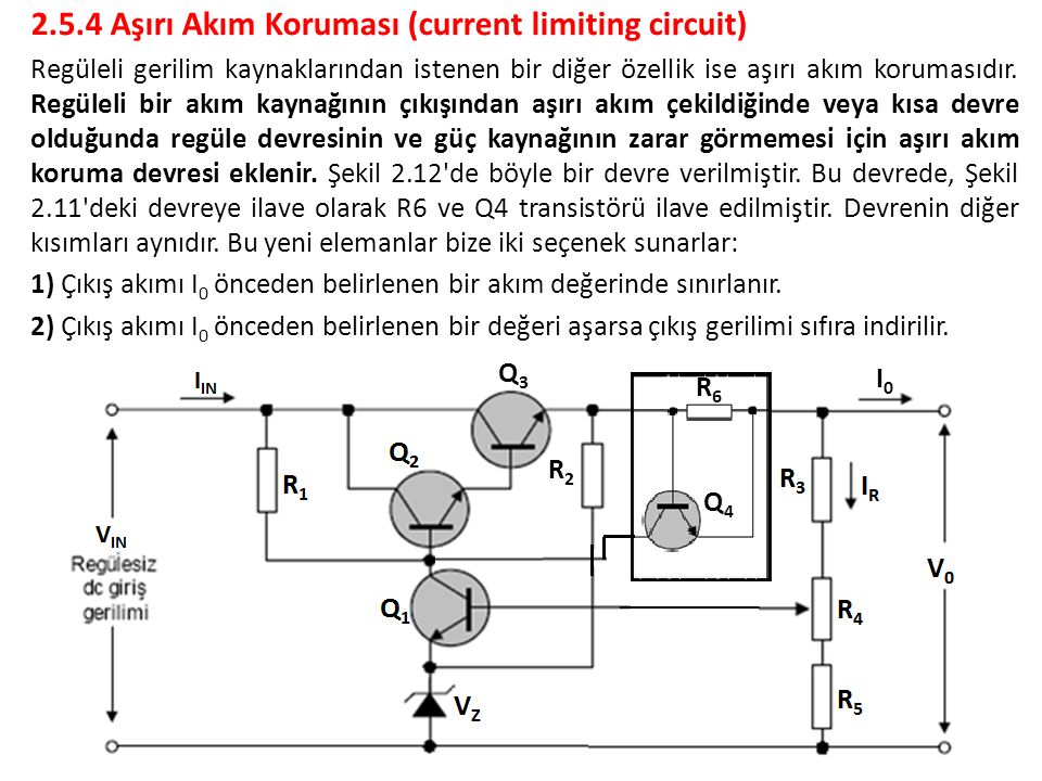 2.5.4 Aşırı Akım Koruması (current limiting circuit)