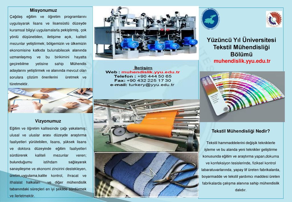 Yüzüncü Yıl Üniversitesi Tekstil Mühendisliği Bölümü