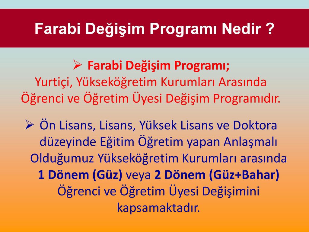 farabi degisim programi ppt indir