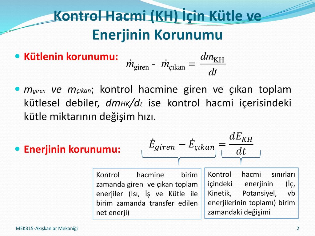 akiŞkanlar mekanİĞİ 5 kÜtle bernoullİ ve enerjİ denklemlerİ ppt indir