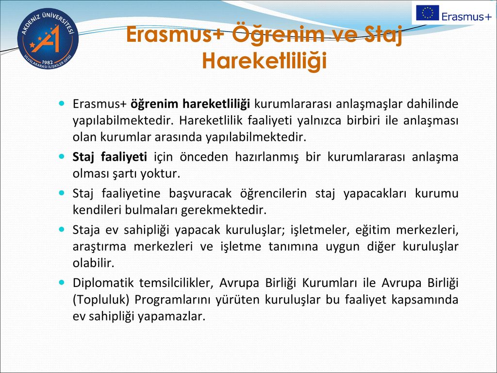 ERASMUS+ Programı Giden Öğrenci Hareketliliği - Ppt Indir