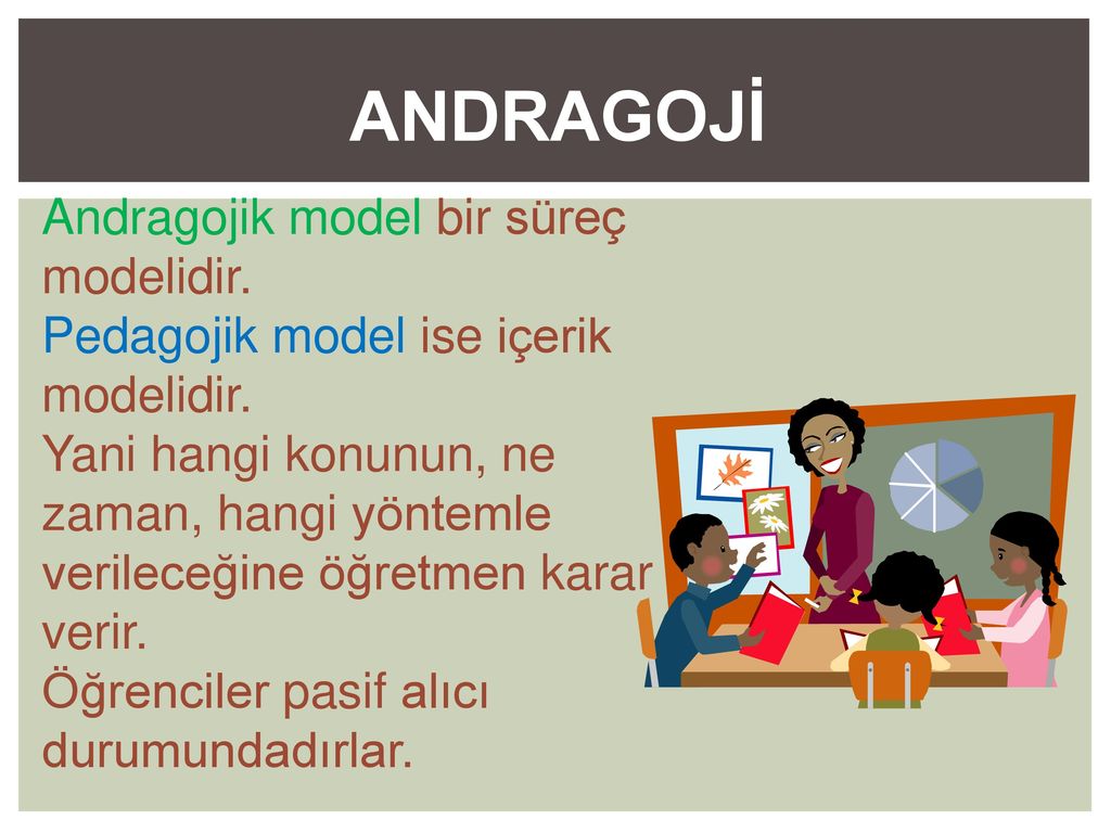 ANDRAGOJİ Andragojik model bir süreç modelidir.