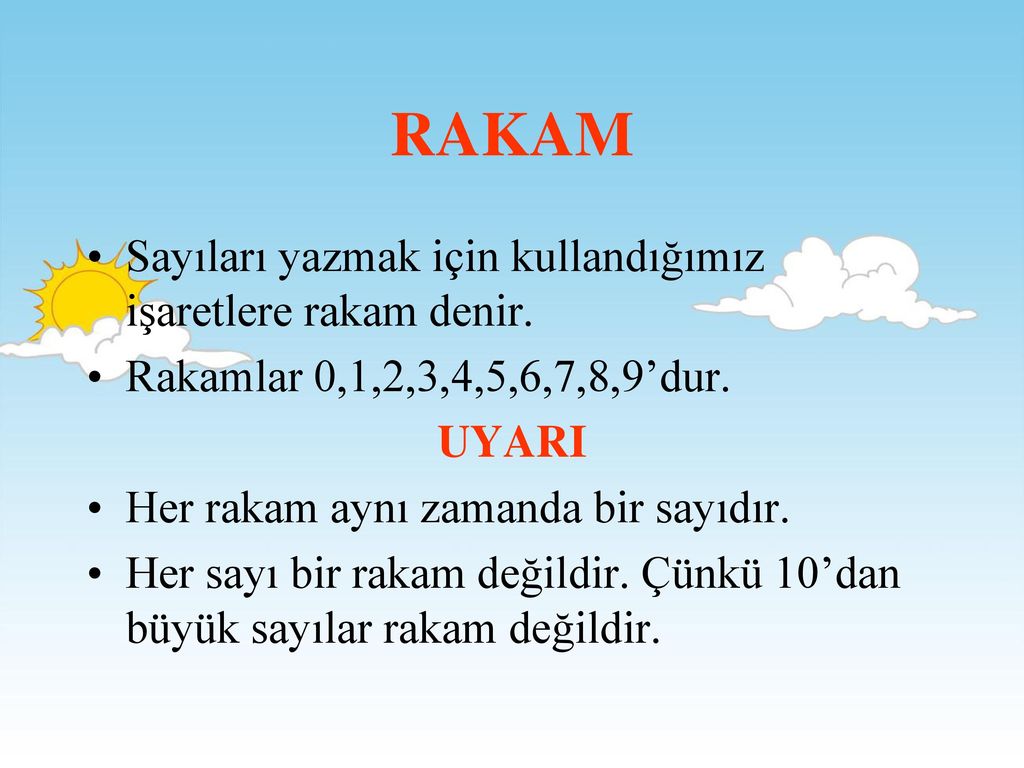 DOĞAL SAYILAR Sıfırdan Başlayarak 0,1,2,3… şeklinde Sonsuza Kadar Devam ...