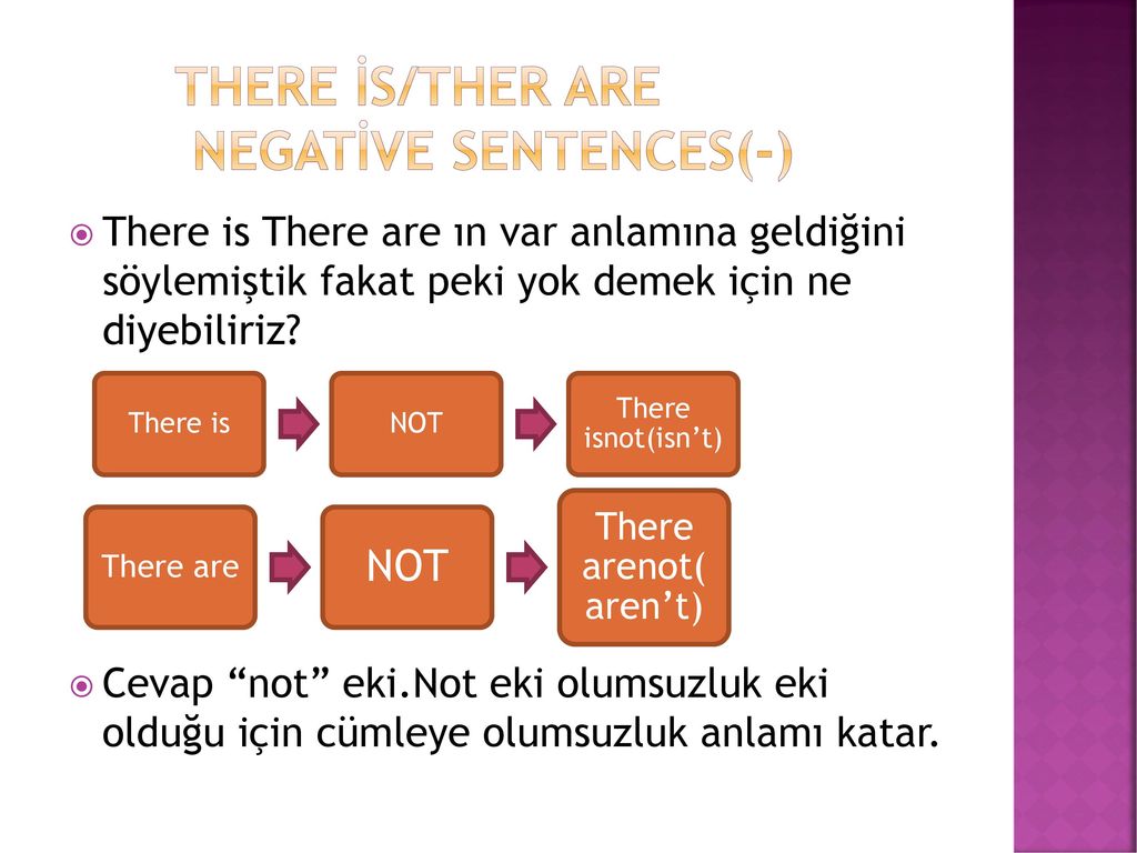 THERE İS/THER ARE NEGATİVE SENTENCES(-)