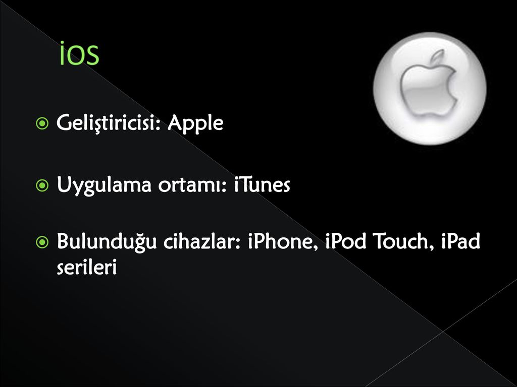 İOS Geliştiricisi: Apple Uygulama ortamı: iTunes