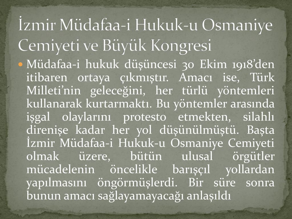 İzmir Müdafaa-i Hukuk-u Osmaniye Cemiyeti ve Büyük Kongresi