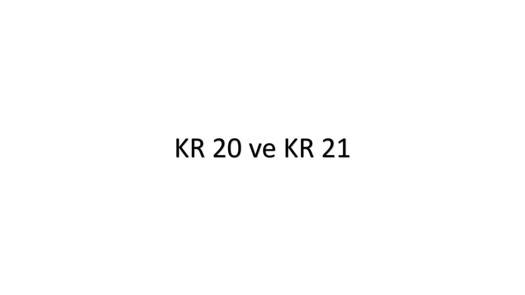 KR 20 ve KR 21