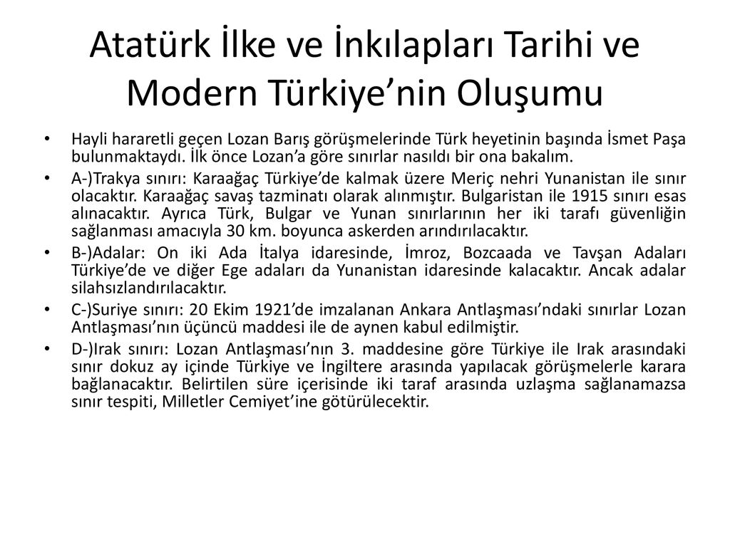 Atatürk İlke Ve İnkılapları Tarihi - Ppt Indir