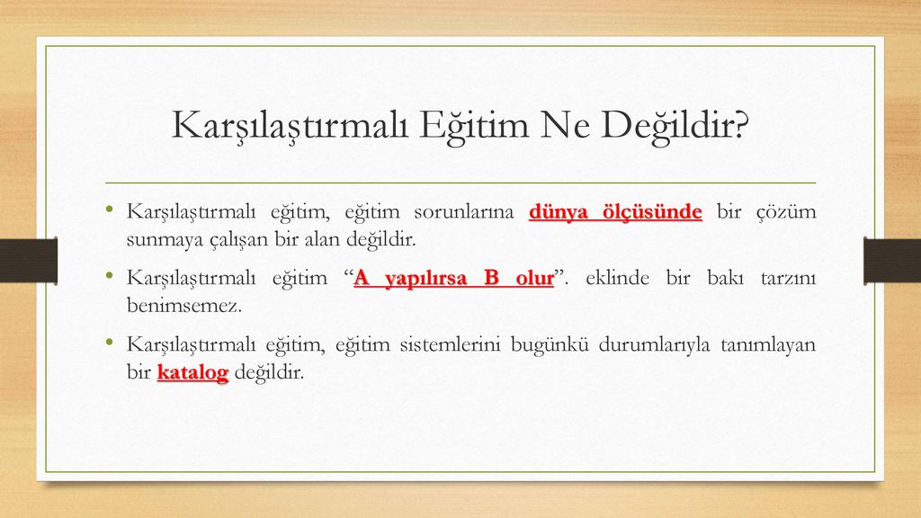 Karşılaştırmalı Eğitim - Ppt Indir