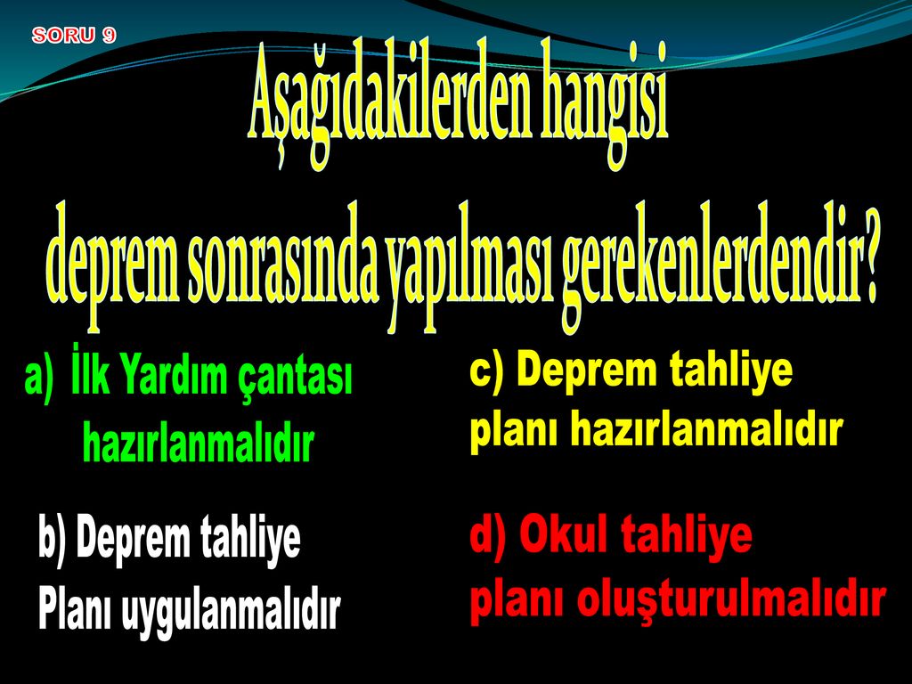 28 ŞUBAT SİVİL SAVUNMA GÜNÜ BİLGİ YARIŞMASI. - Ppt Indir