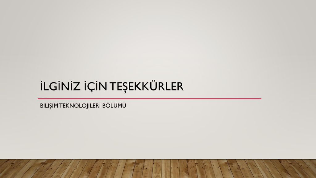 BİLİŞİM TEKNOLOJİLERİ ALANI - Ppt Indir