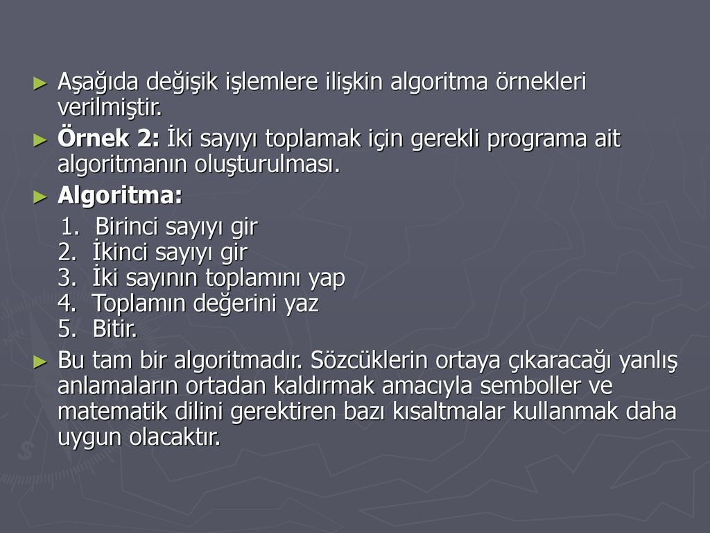 DERS NOTLARI Ders Adı : Algoritma Ve Programlamaya Giriş - Ppt Indir