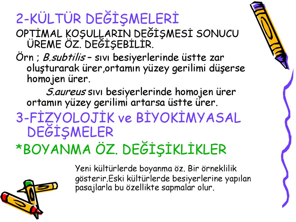 BAKTERİLERDE VARYASYONLAR (Değişiklikler) - Ppt Indir