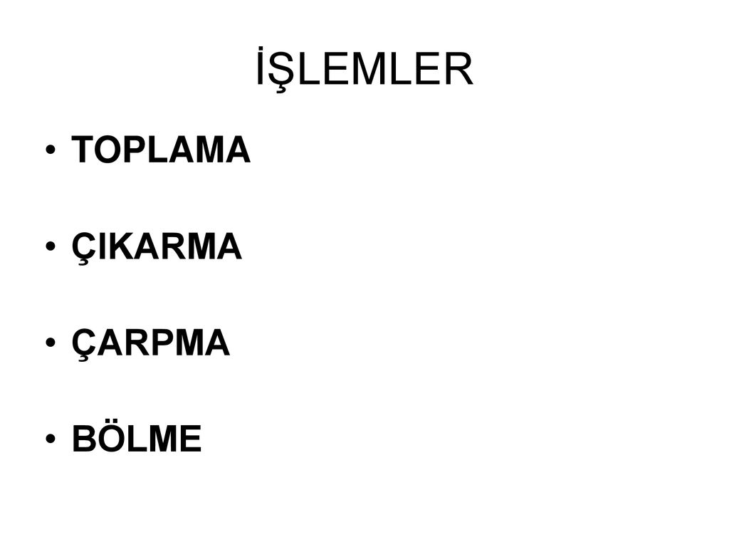 İŞLEM KAVRAMI. - Ppt Indir