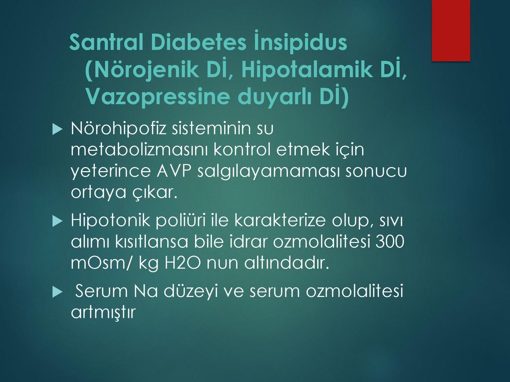 diabetes insipidus belirtileri)