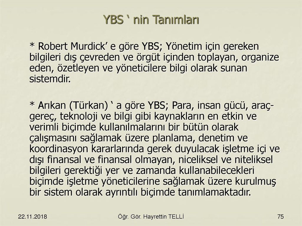 YÖNETİM BİLİŞİM SİSTEMLERİ - Ppt Indir